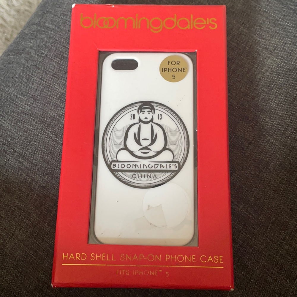 Bloomingdales China hard shell iPhone 5 case.  New in box.